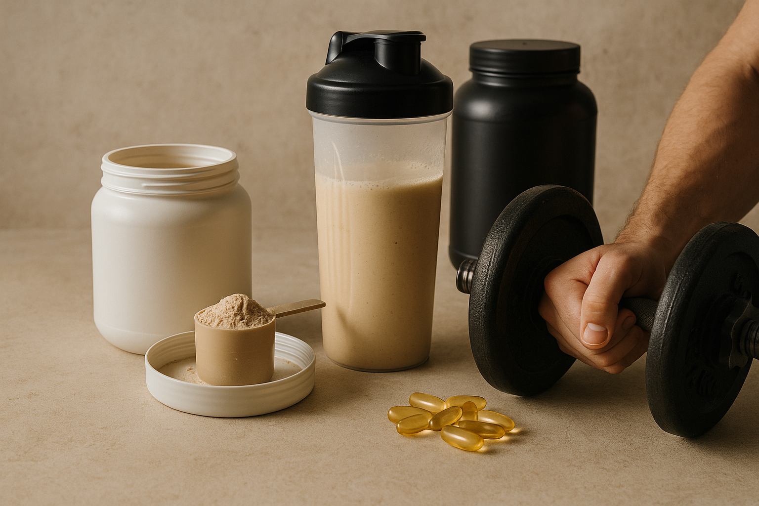 Fitness editorial image illustrating Best Workout Supplements for Beginners