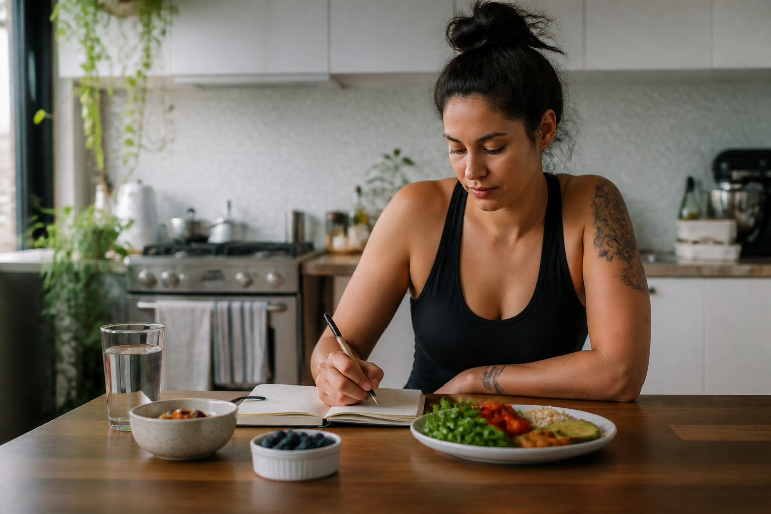 Everyday healthy lifestyle scene illustrating Body Composition