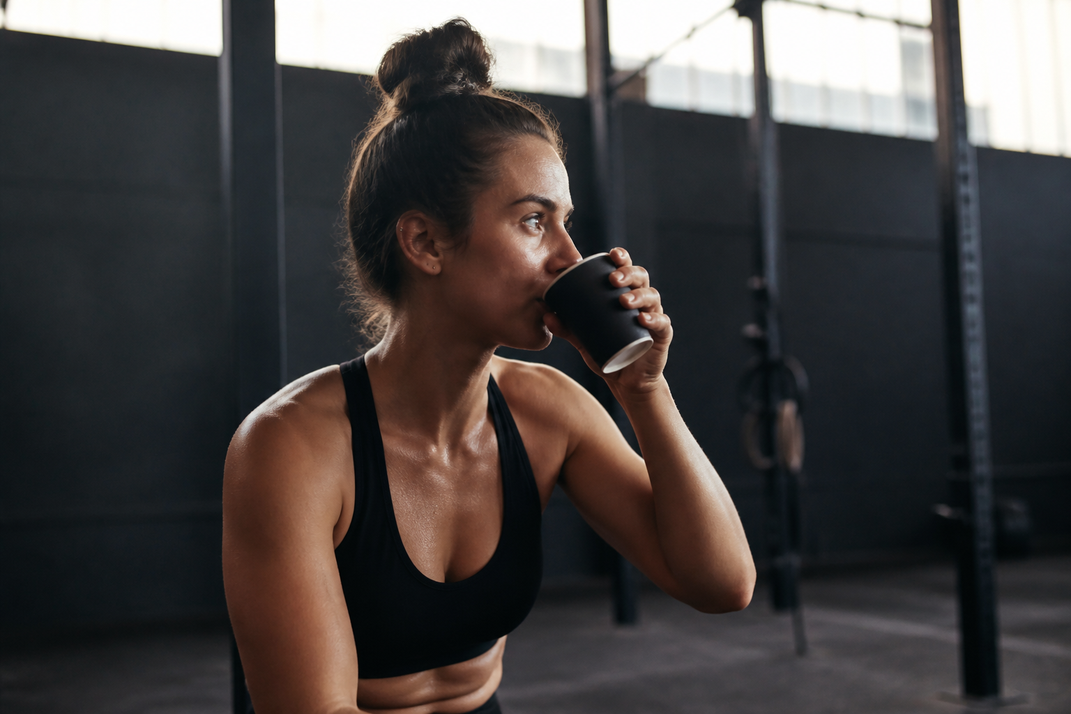 Athletic performance scene illustrating Caffeine and Exercise