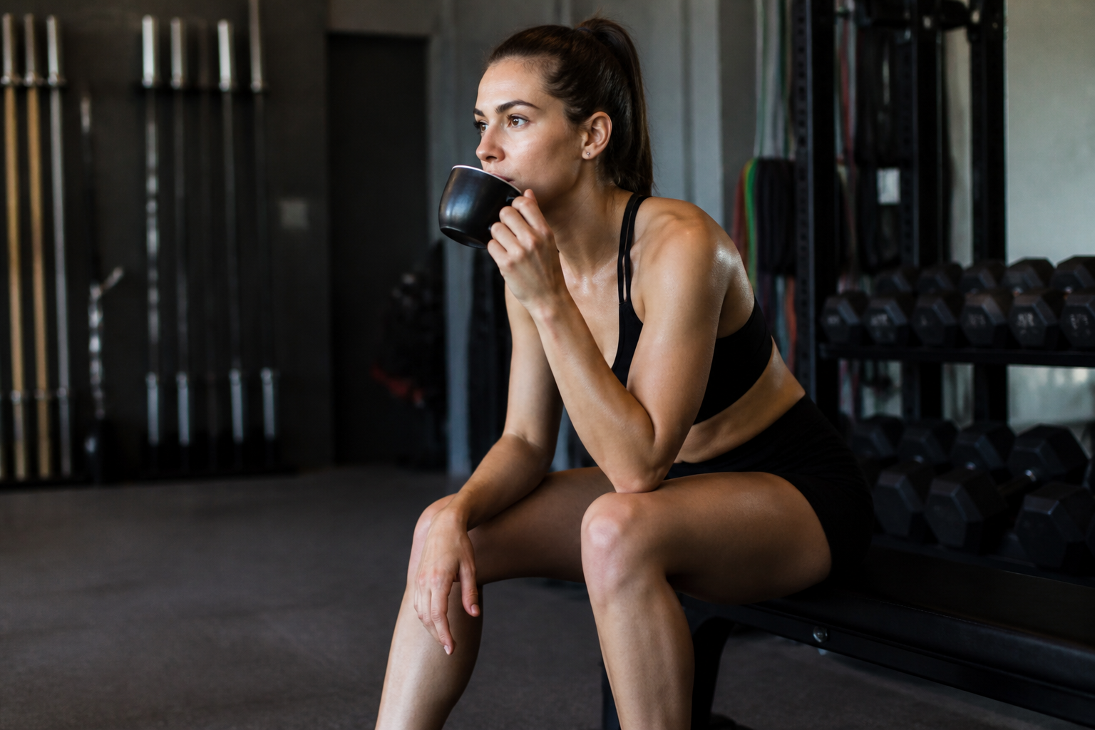 Fitness editorial image illustrating Caffeine