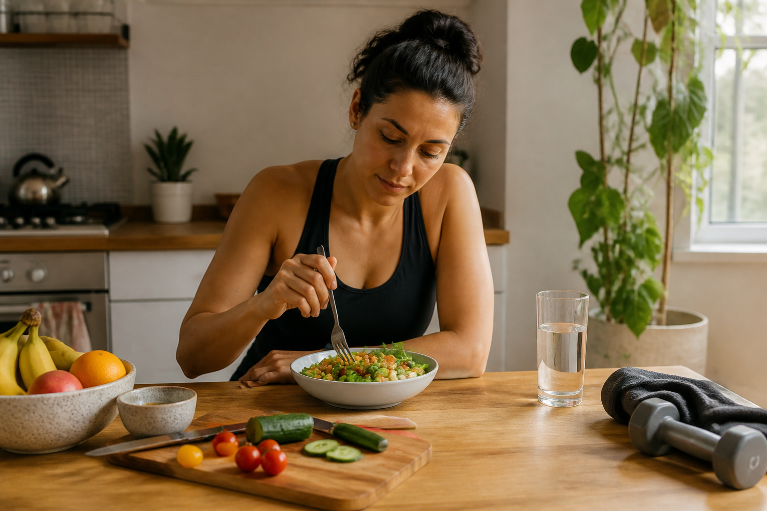 Everyday healthy lifestyle scene illustrating Energy Balance