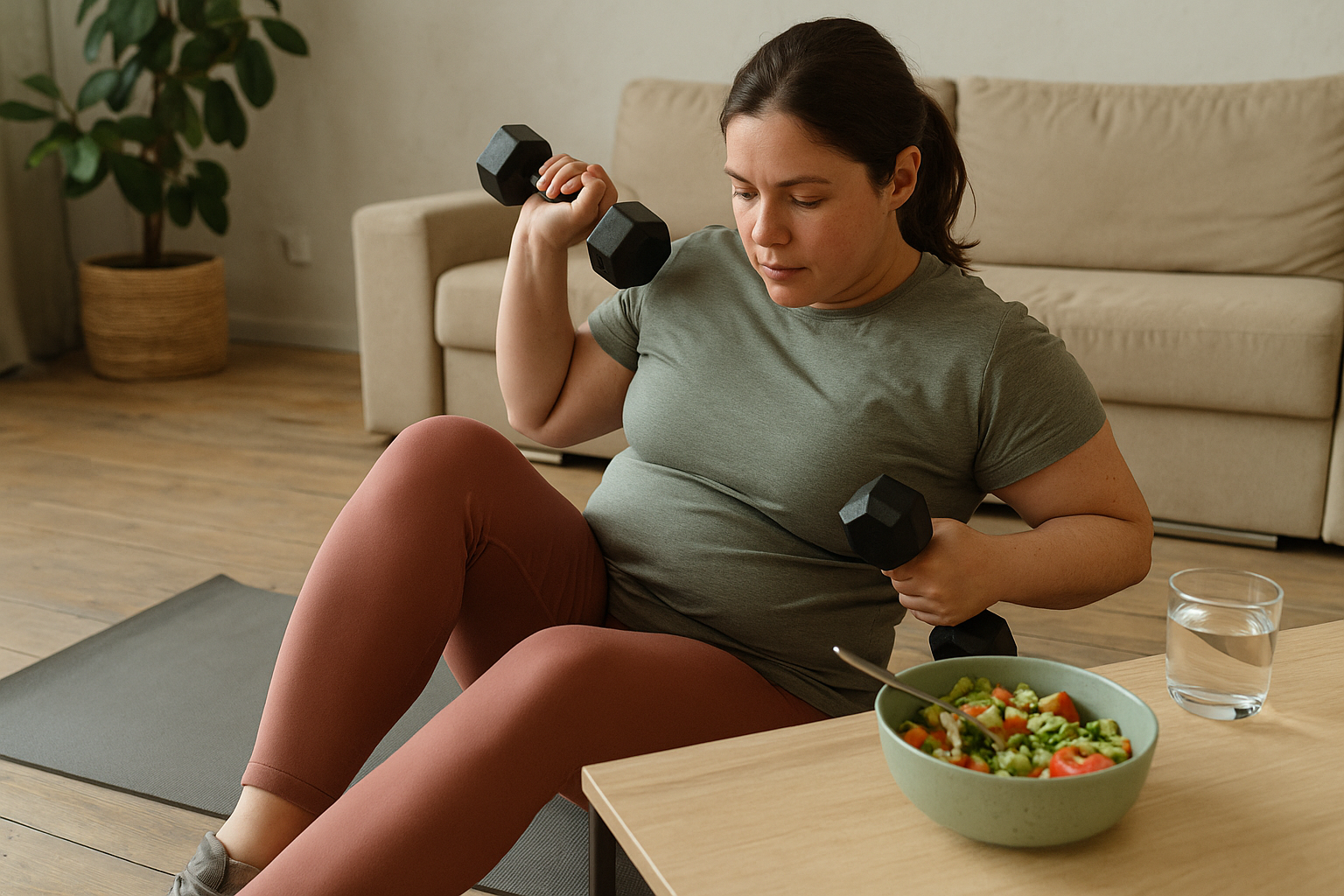 Everyday healthy lifestyle scene illustrating Exercise and Weight Management