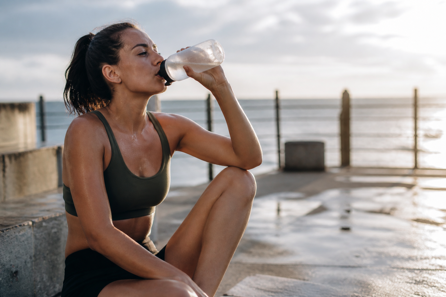 Athletic performance scene illustrating Hydration and Exercise Performance