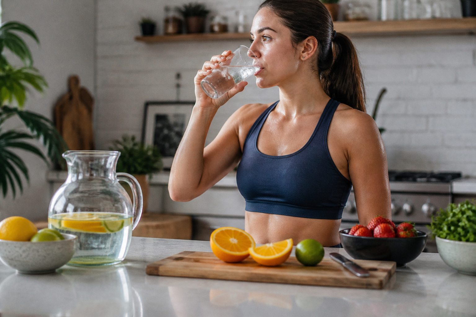 Editorial nutrition scene illustrating Hydration for Exercise