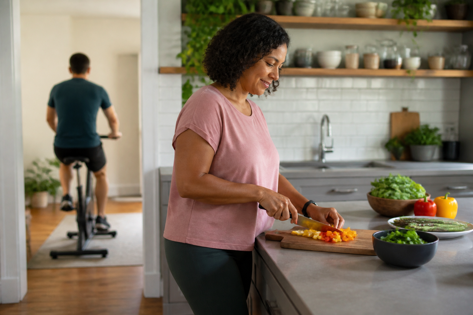 Everyday healthy lifestyle scene illustrating Metabolism