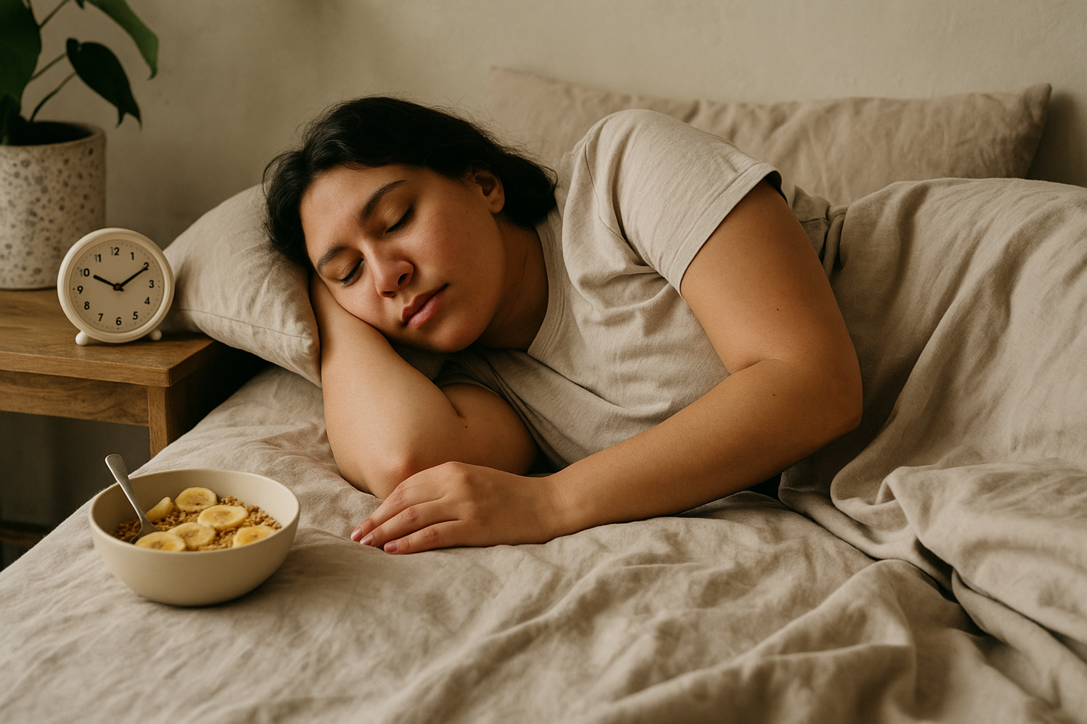 Everyday healthy lifestyle scene illustrating Sleep and Weight Management