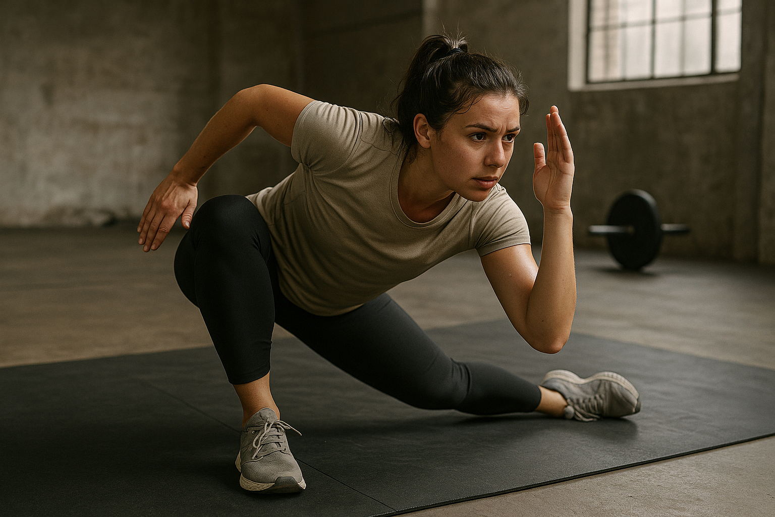Athletic performance scene illustrating Warm-Up Routines Before Exercise