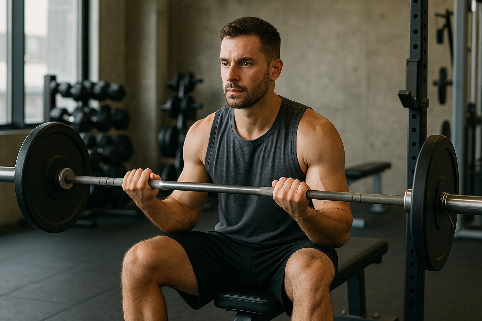 Fitness editorial image illustrating Warm-Up Sets Before Strength Training
