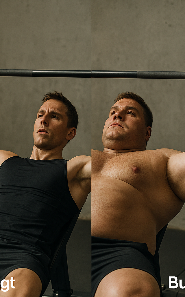 Fitness editorial image illustrating GoLab Strength vs Bulk Extreme